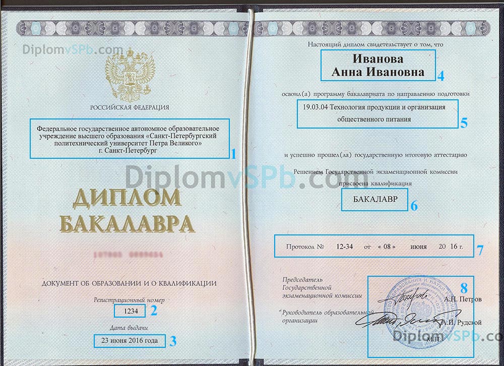 заполнение нового диплома вуза 2014-2026 годов
